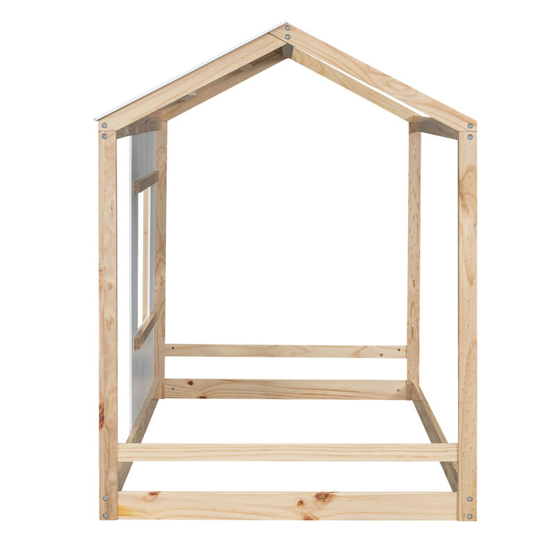 Merax House Platform with Roof and Window