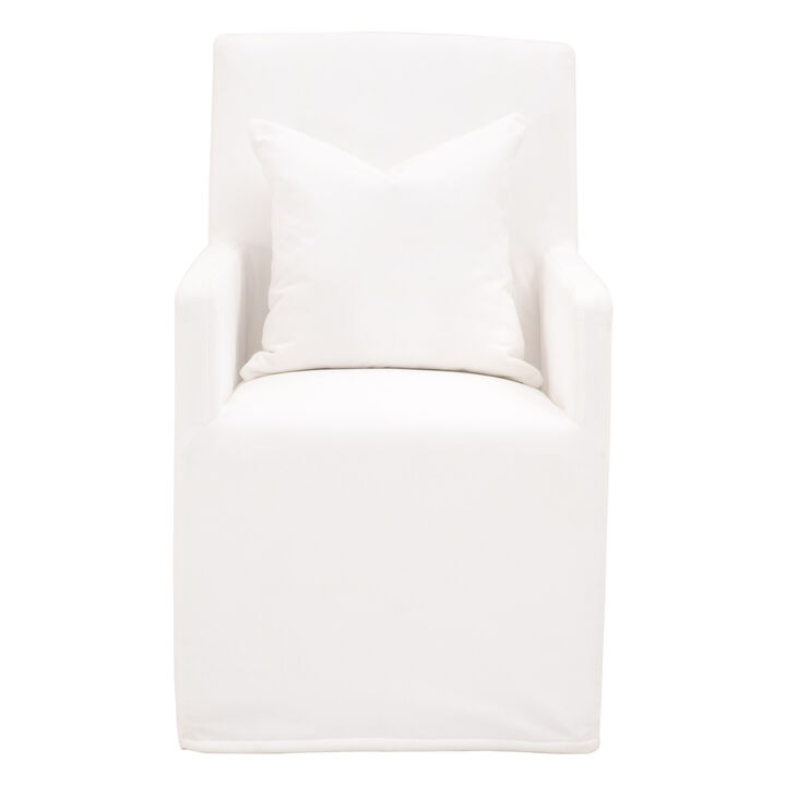 Slipcover Arm Chair with Casters