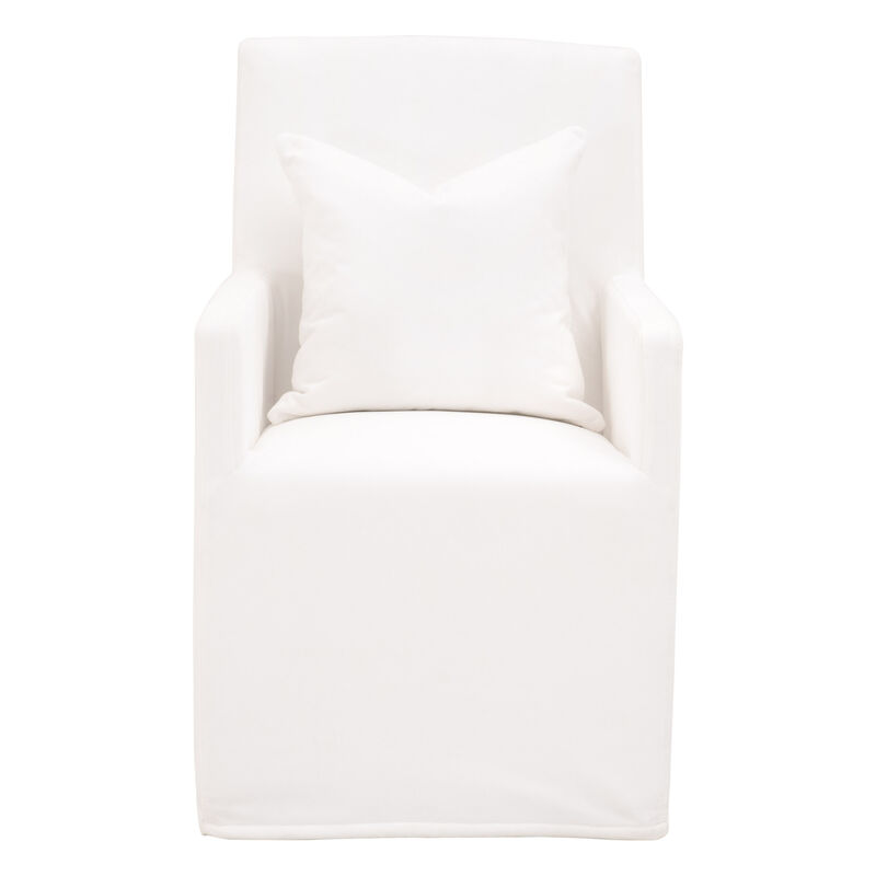 Slipcover Arm Chair with Casters