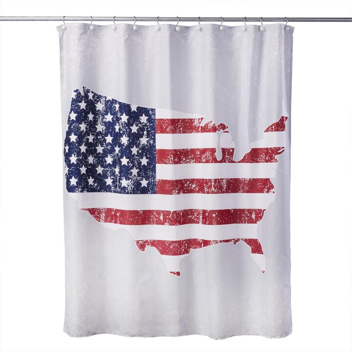 SKL Home Saturday Knight Ltd American Pride Shower Curtain - 70x72", Multi