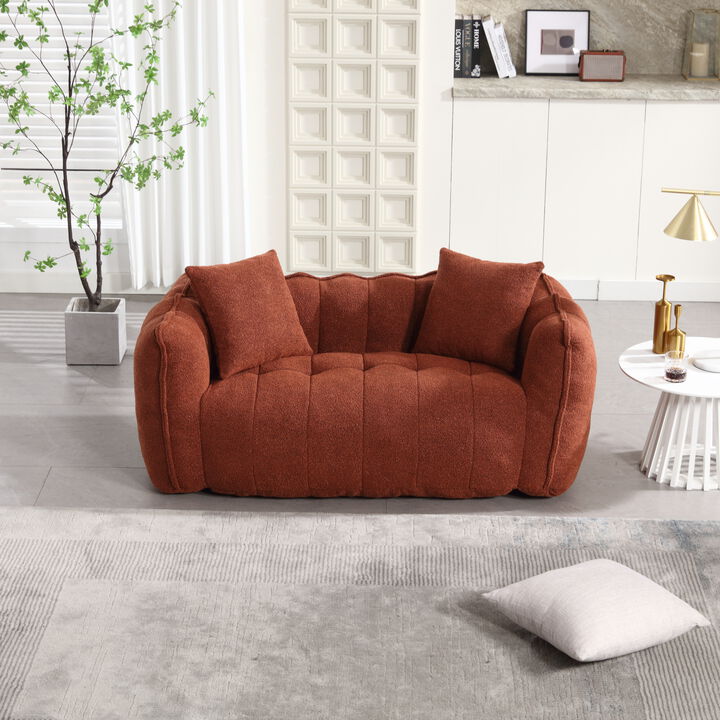 Merax Chenille Lazy Bean Bag Loveseat for Living Room
