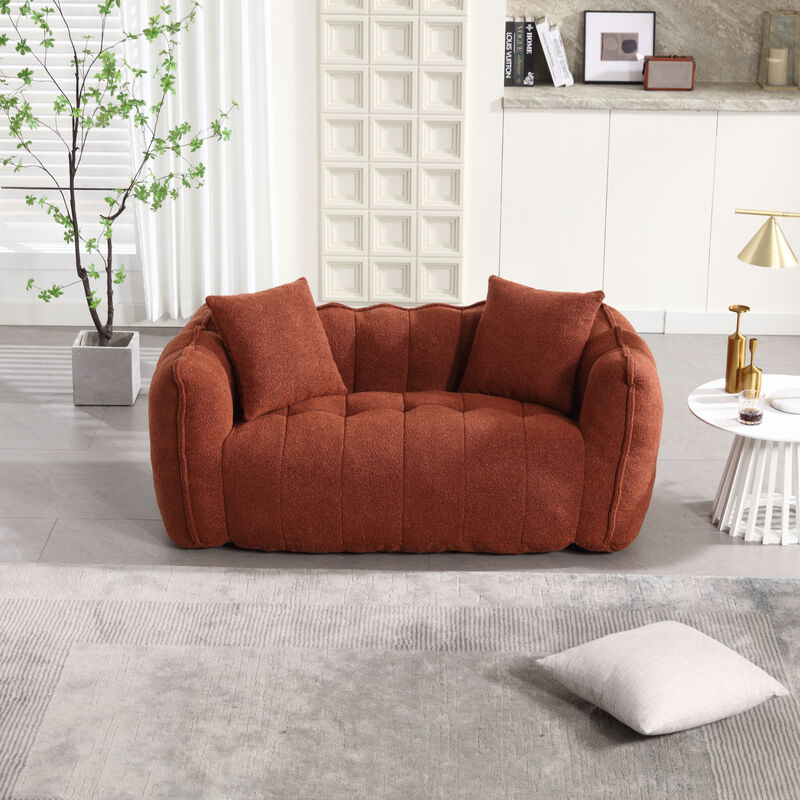 Merax Chenille Lazy Bean Bag Loveseat for Living Room