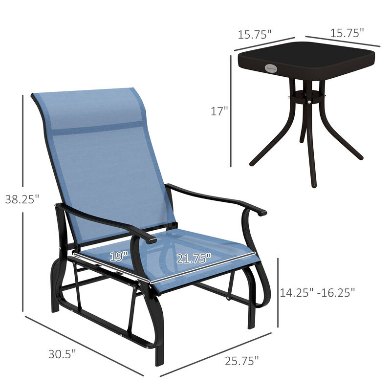 Porch Glider Set with Tea Table Comfort and Style for Any Occasion