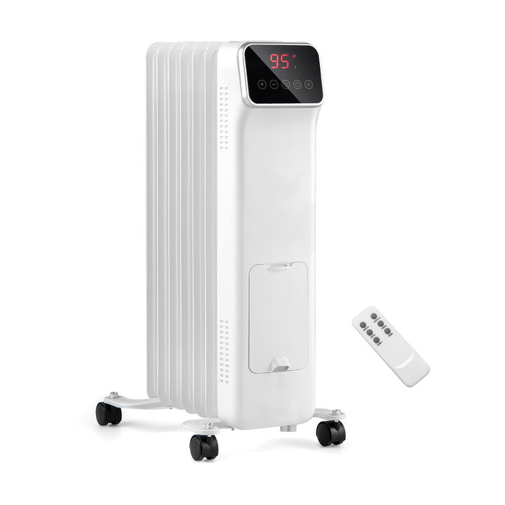 Oil Filled Radiator Heater with Remote Control 3 Modes 24H Timer