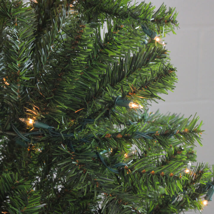7' Pre-Lit Medium Balsam Pine Artificial Christmas Tree - Clear Lights