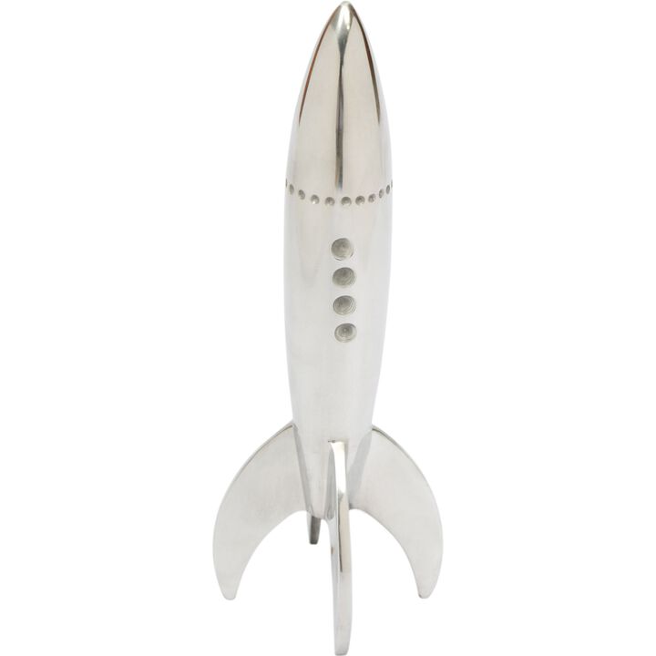 11" Silver Spacecraft Table Top Figurine