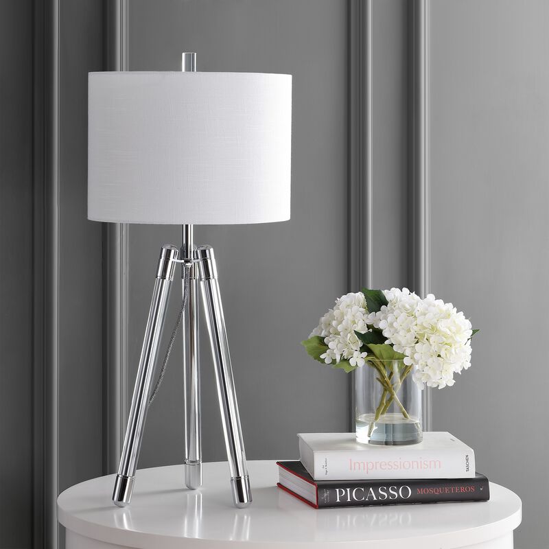 Wyman Surveyor's Tripod Crystal/Metal LED Table Lamp