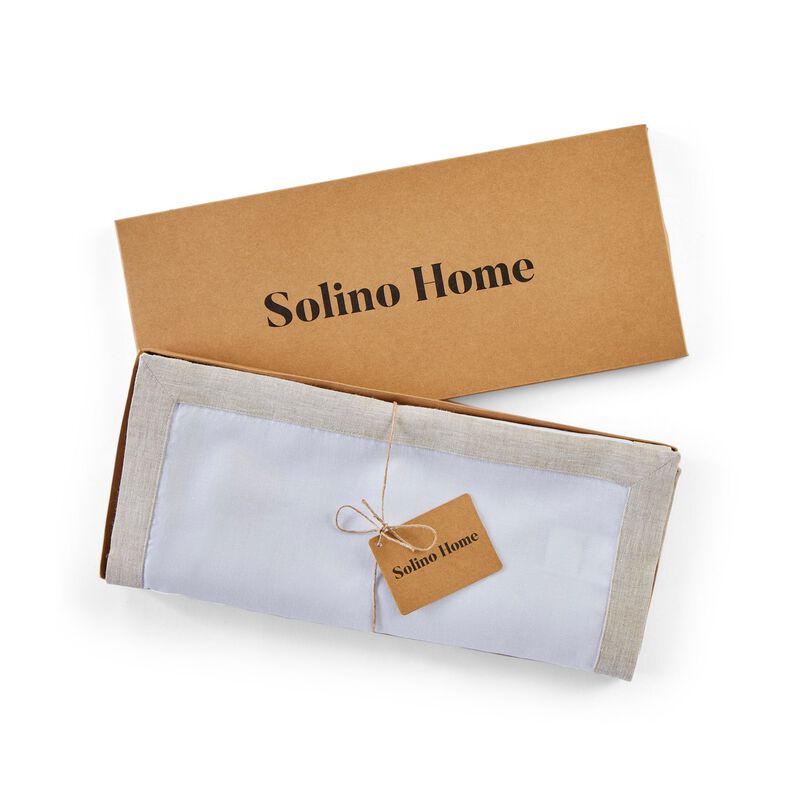 Solino Home 100% Pure Linen Table Runner 14 x 72 Inch | Classic