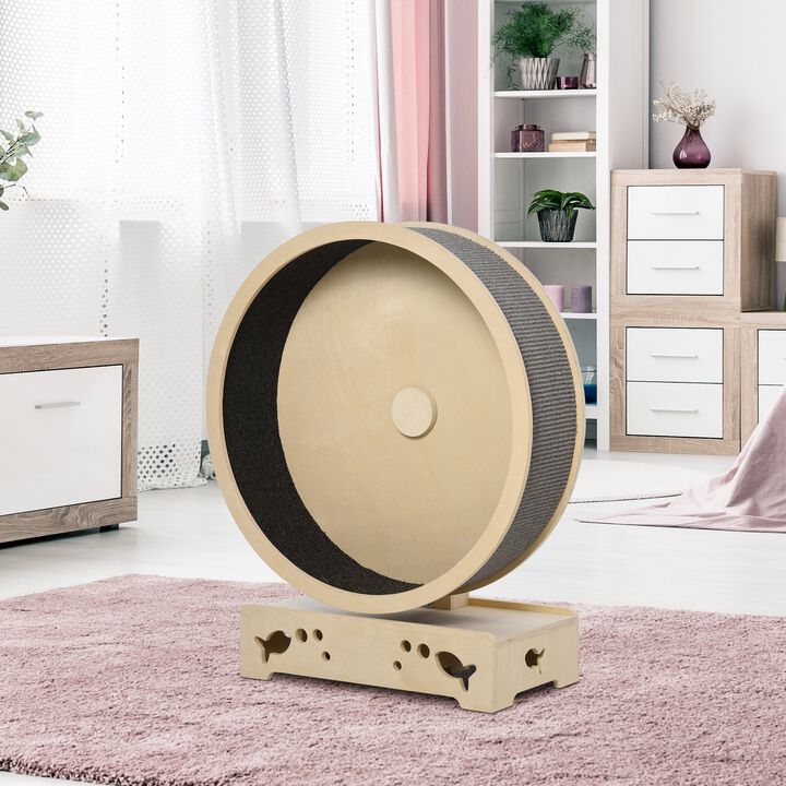 Gray Feline Fun House: Carpeted Cat Tree with Sisal Tower