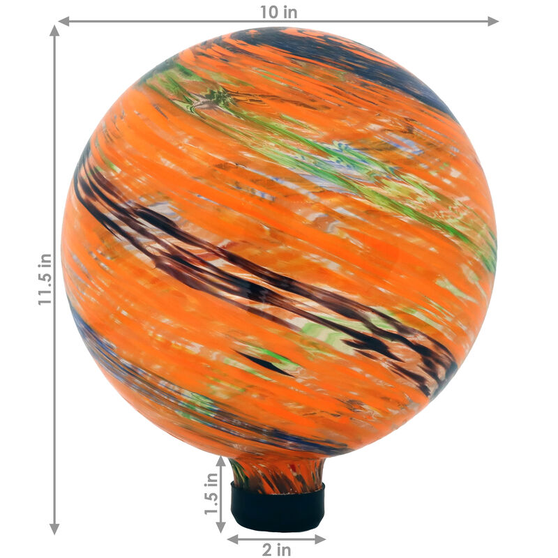 Sunnydaze Sunset Sky Glass Gazing Globe - 10 in