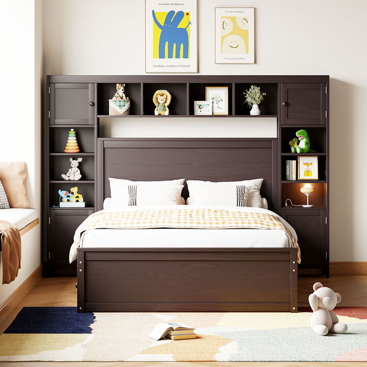 Merax Storage Platform Bed with Sockets