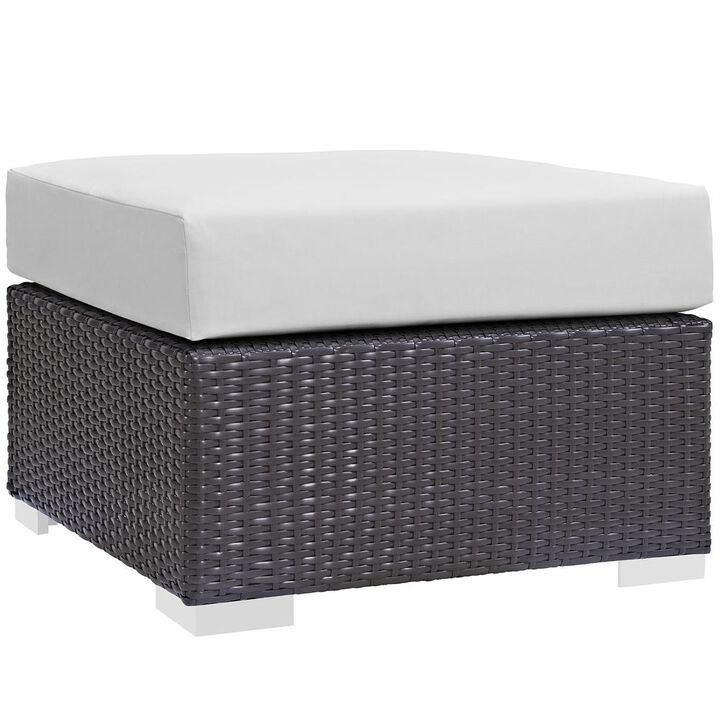 Modway Convene Outdoor Patio Fabric Square Ottoman