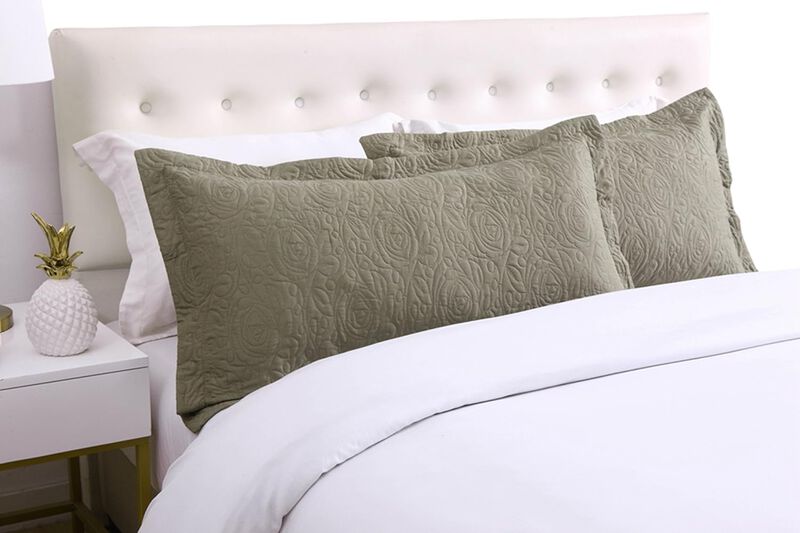 MarCielo 2 Piece Embroidery Pillow Shams