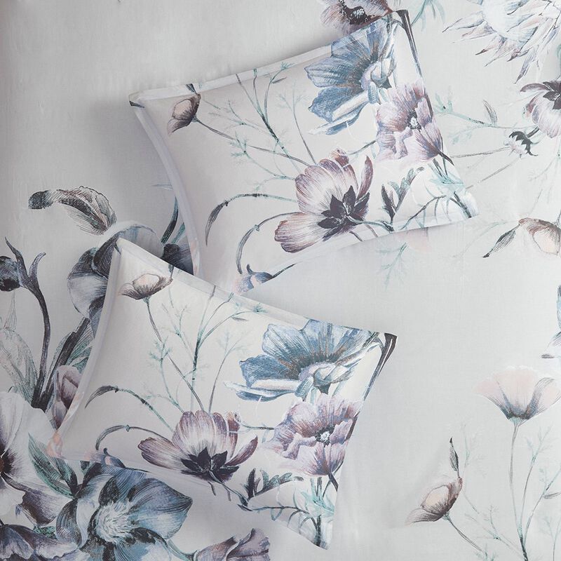 Gracie Mills Kyrie 3-Piece Cotton Printed Duvet Cover Set