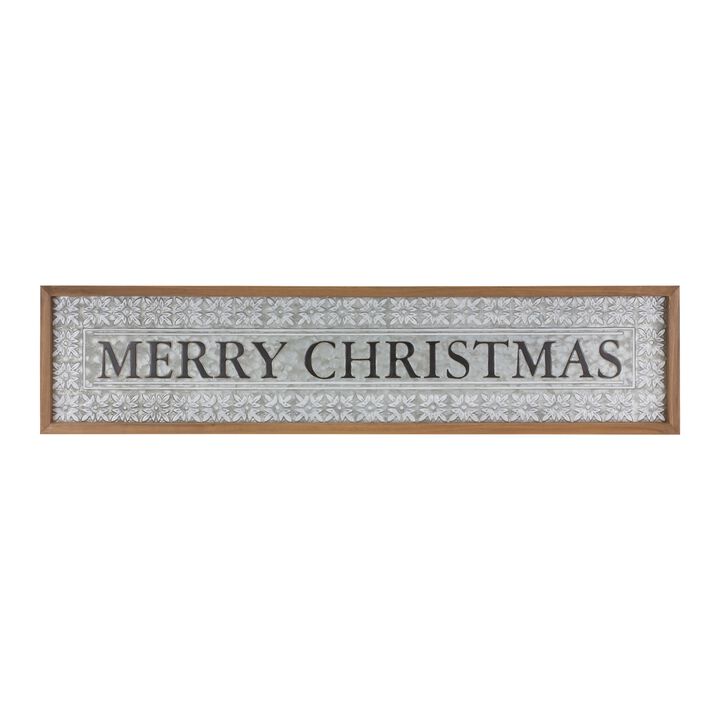 Ornate Metal Merry Christmas Sign For Holiday Décor