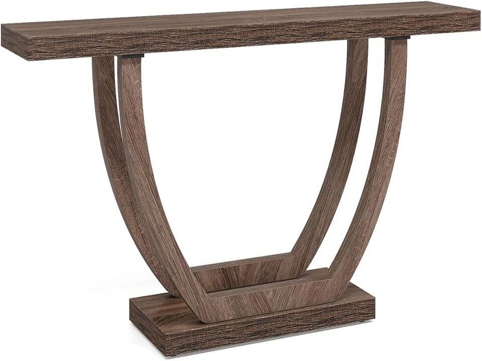 Farmhouse Console Entryway Table: 63 Inches Console Table with Wooden Legs, Narrow Long Foyer Sofa Table Behind Couch for Hallway, Entrance, Living Room, All Wood, Deck Boxes