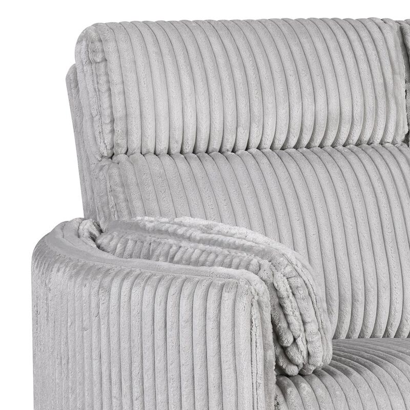 Parker Living Mega Grey Extra Wide Power Glider Recliner Two Pack