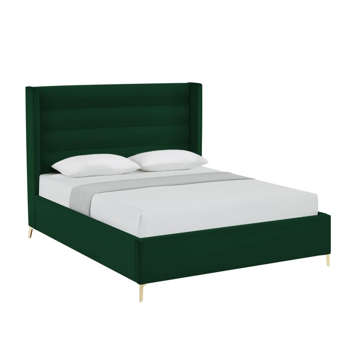 Inspired Home Ames Velvet Platform Bed