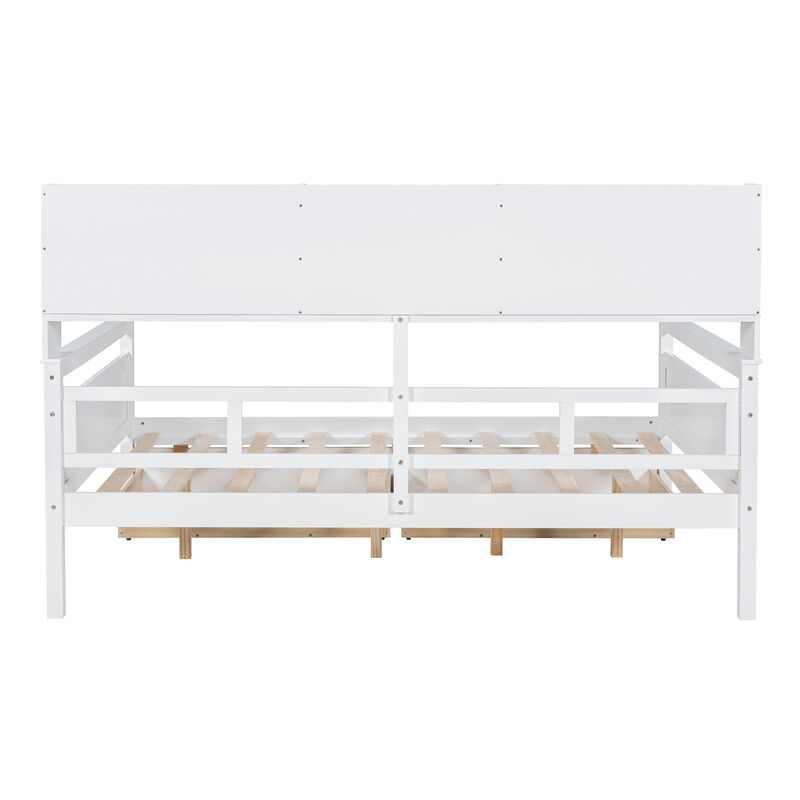 Merax Modern Daybed Bed with  Storage Shelves