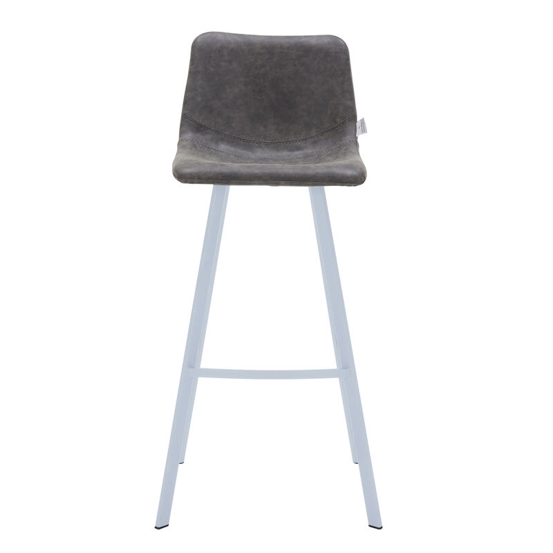 Elland - Bar stool -Light Grey- White Base