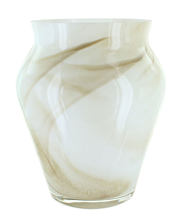Blue Rose Polish Pottery Opal Brown Swirl Large Vase