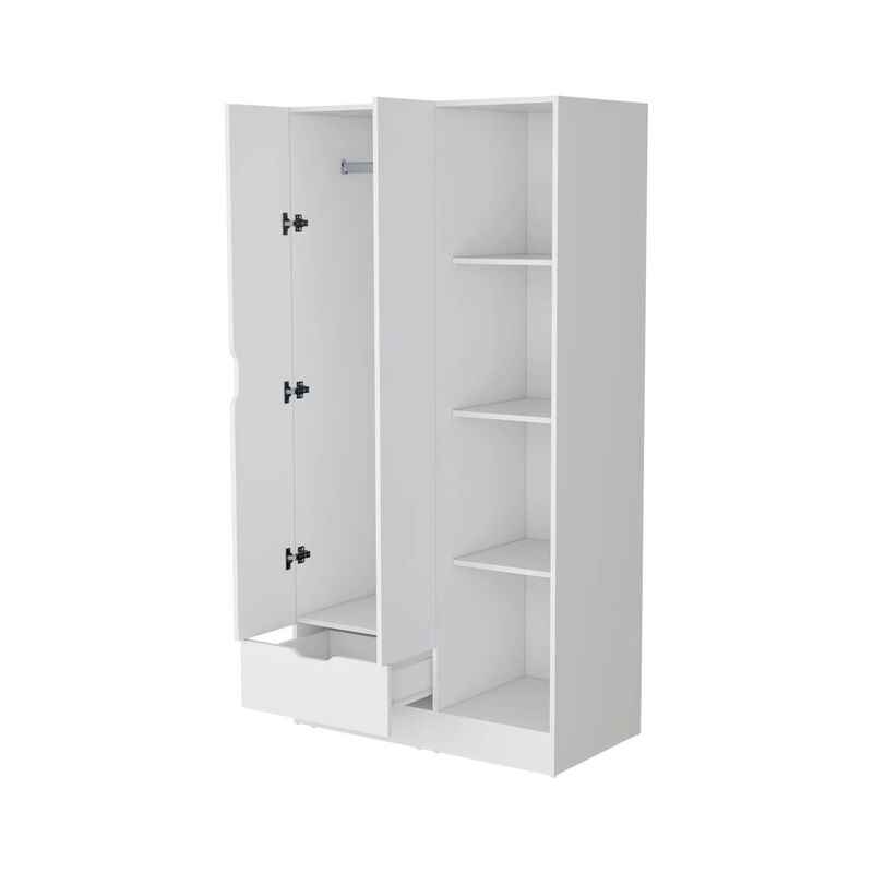 Cimarron 2-Door Armoire With Open Compartment White