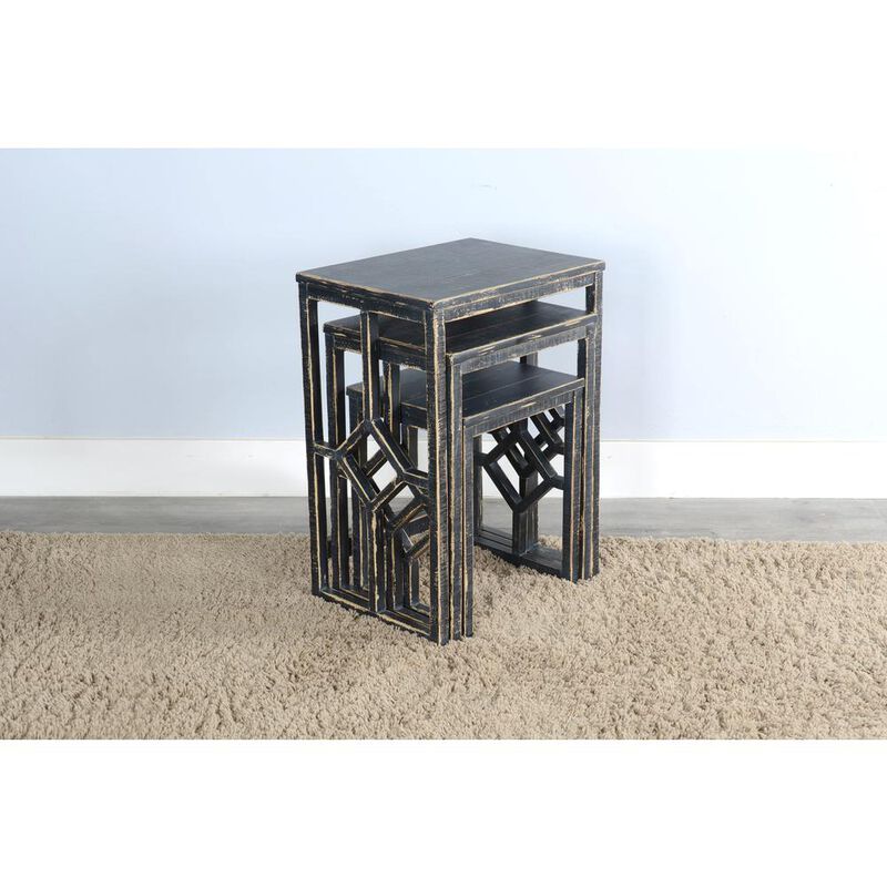 Sunny Designs Black Sand Nesting Table