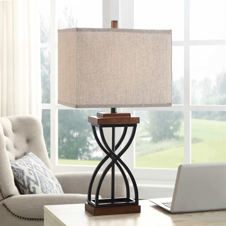 Black Metal X Lamp (Set of 2)