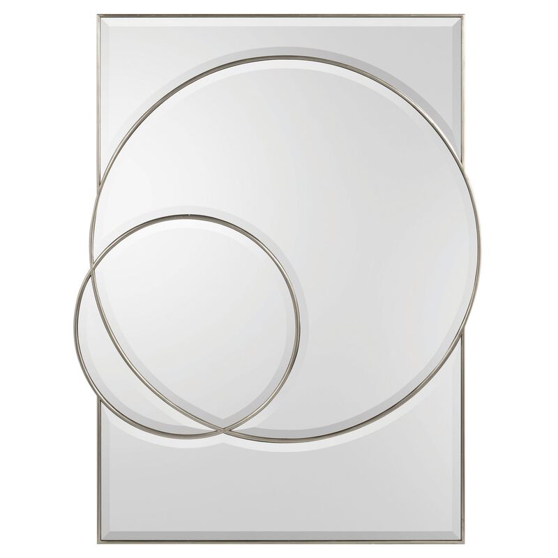 Equinox Mirror In Pewter Silver