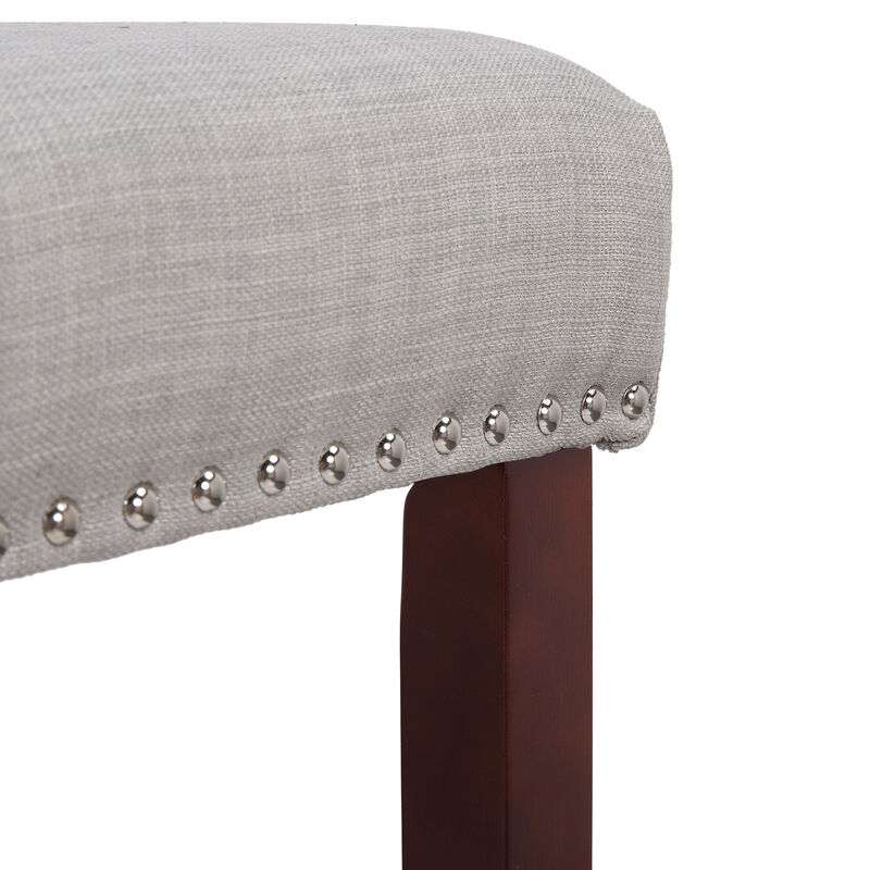 WestinTrends 24" Upholstered Saddle Seat Counter Stool (Set of 2)