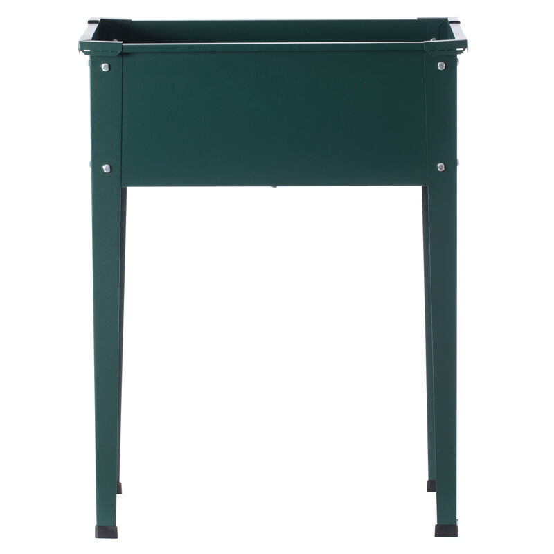 Green Freestanding Raised Garden Bed Rectangular Flower Planter