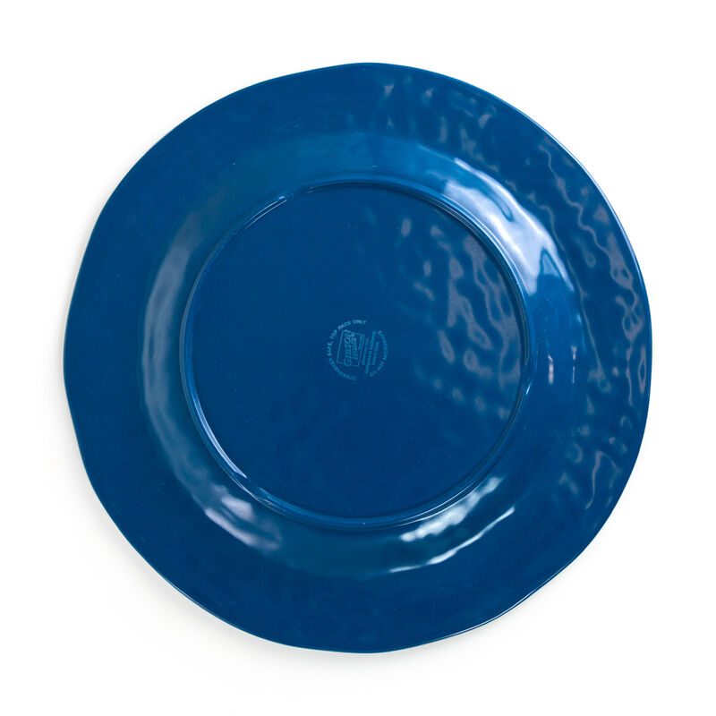 Gibson Home Elixir 12 Piece Melamine Dinnerware Set in Blue