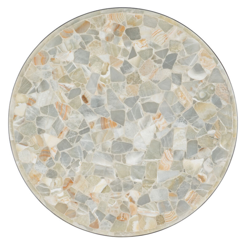 Melange Marin Round Cocktail Table
