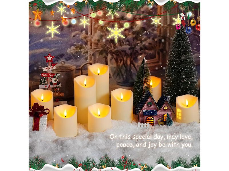 Nimiko Flameless Candles with Remote, Battery Operated Flickering Flameless