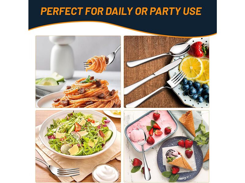 Nice Kitchen Silverware Set, 40 Piece Stainless Steel Cutlery Sets for 8