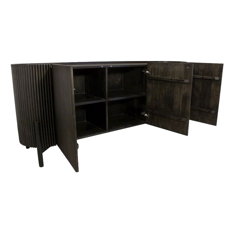 Alex Hamilton Odin 3-Door Sideboard in Charred Ember Finish on Mango Wood
