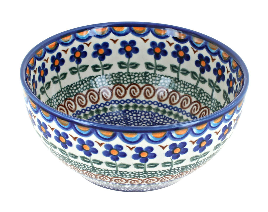 Blue Rose Polish Pottery Christmas Bounty Cereal/Soup Bowl