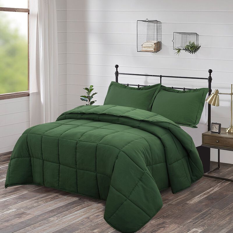 Hivvago 3 Piece Microfiber Reversible Comforter Set