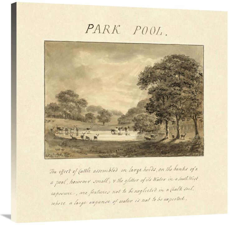 Park Pool, 1813-Canvas Art-36x36