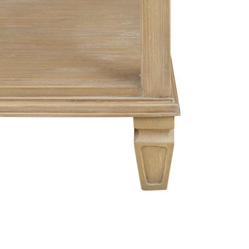 Starlight Canyon Home Rustic Brown Nightstand With Rubber Wood Frame And Metal Accents For Bedroom