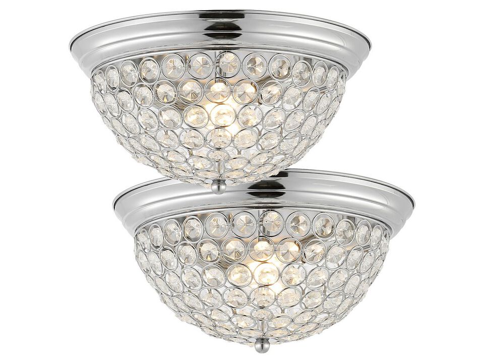Malia 1-Light Traditional Transitional Iron LED Flush Mount