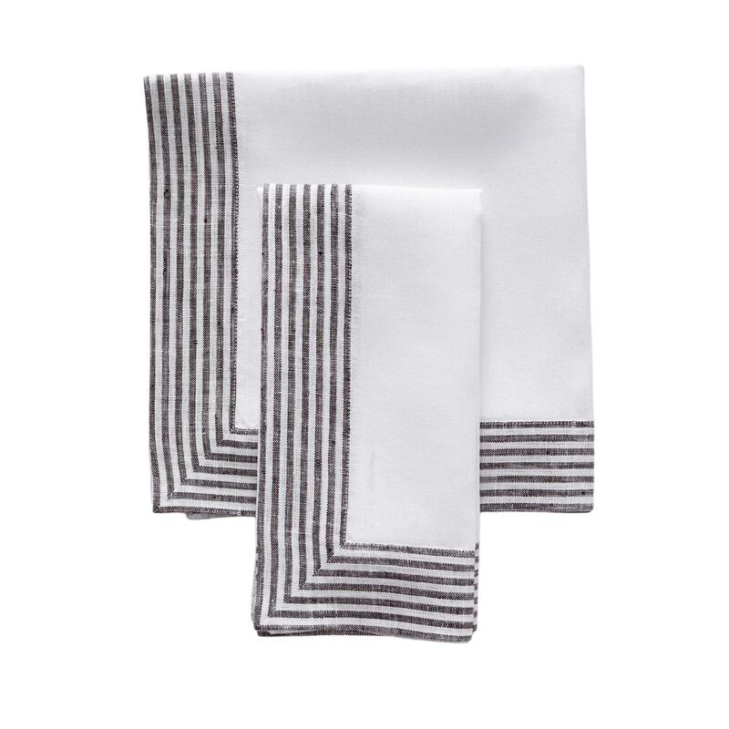 Solino Home 100% Pure Linen Dinner Napkins 20 x 20 Inch Set of 4 | Lucca
