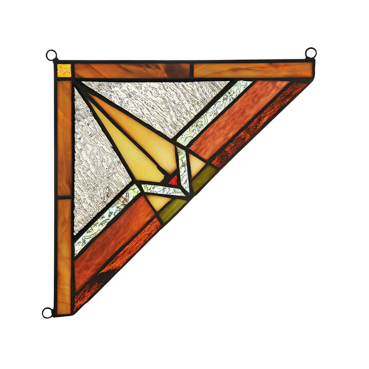 Lighting DESMUND Mission Tiffany-glass Window Panel 8" Wide - Benzara