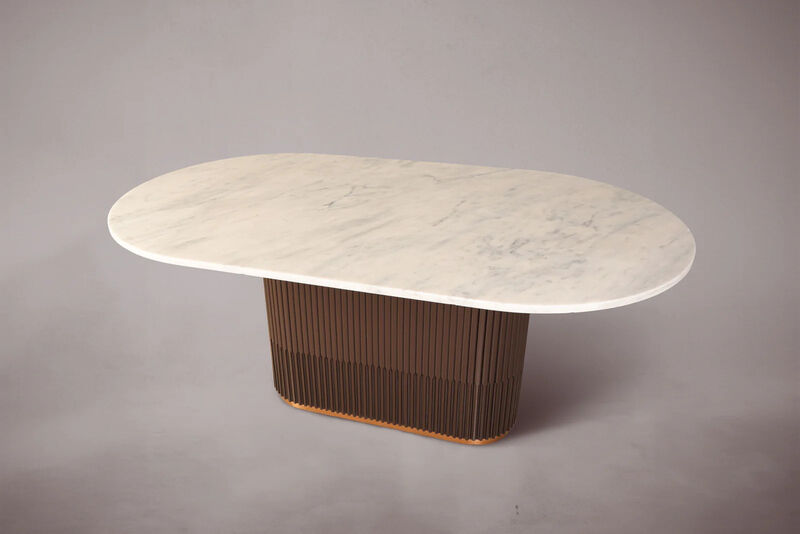 Oval Marble Dining Table 72"
