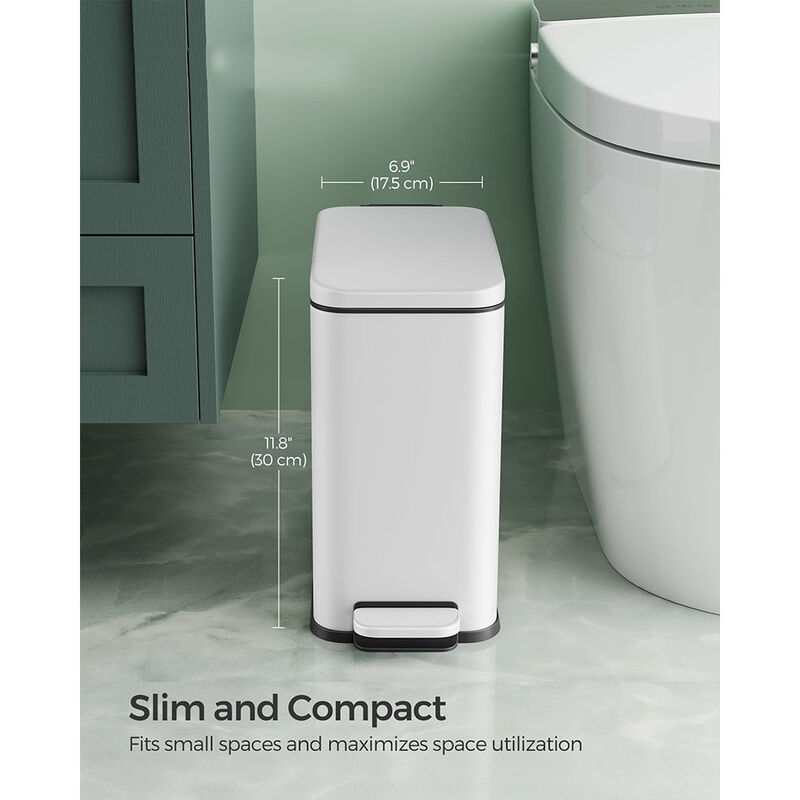 2.6 Gallon Small Trash Bin with Lid for Compact and Convenient Waste Management