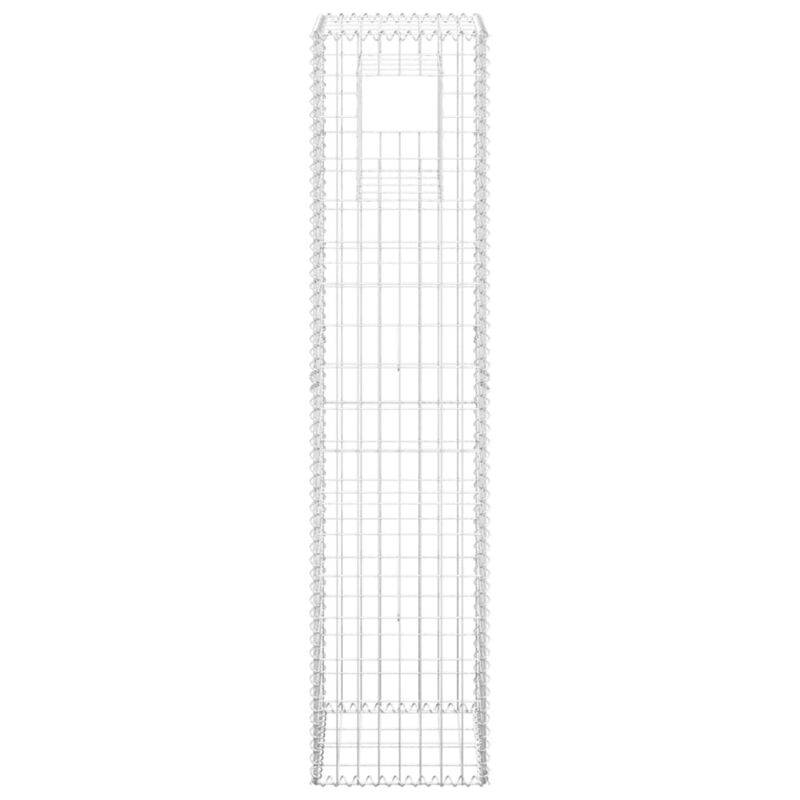 vidaXL Gabion Basket Post 15.7"x15.7"x70.9" Iron