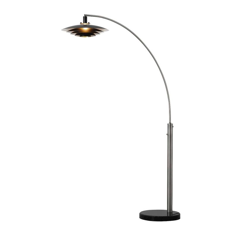NOVA OF CALIFORNIA Rancho Mirage 1 Light Arc Floor Lamp - Antique Nickel
