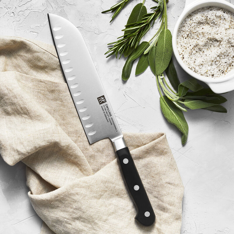 ZWILLING Professional "S" 7-inch Hollow Edge Santoku Knife