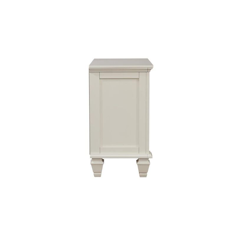 Sandy Beach 3-drawer Nightstand Cream White