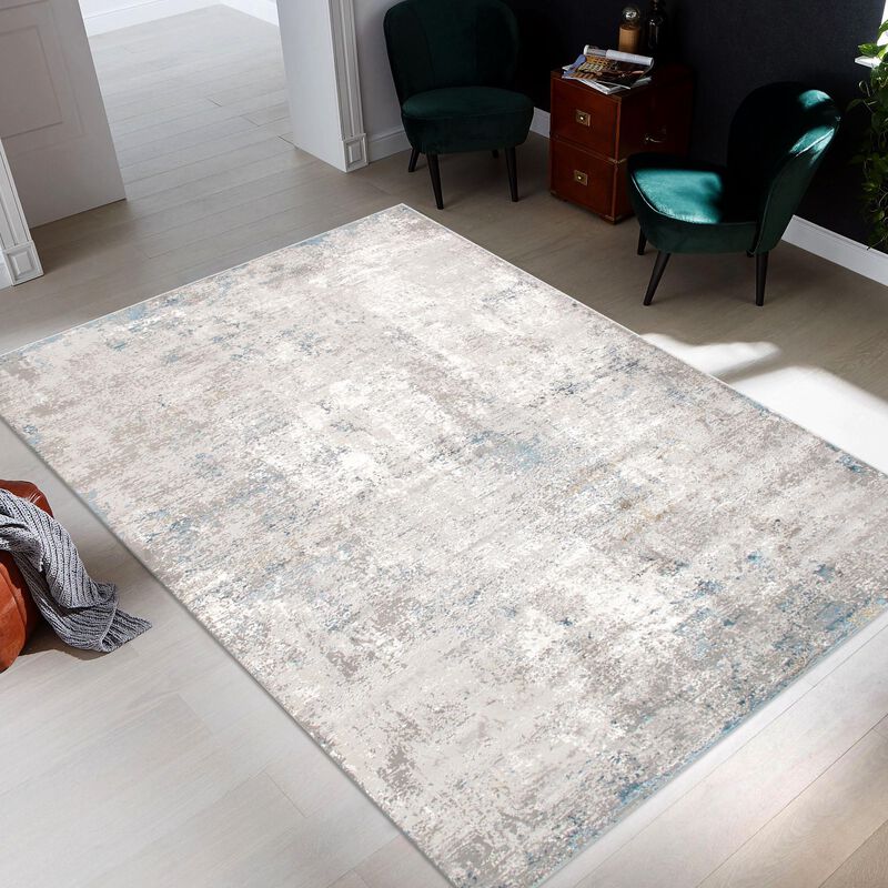 Pasargad Home Turkish Stella Design Beige Oval Rug- 3' 0'' X 5' 0''